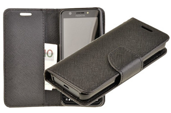 Etui portfel Fancy Case do NOKIA 230 Dual Sim czarny
