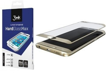3MK SZKŁO HARTOWANE HardGlass Max do SAMSUNG GALAXY S7 EDGE złoty