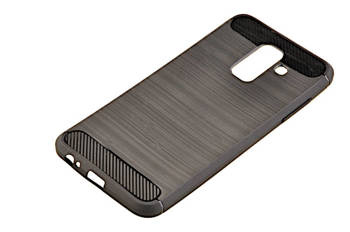 Wytrzymałe etui Back Case Carbon do Samsung Galaxy A6+ / A6 Plus 2018 czarny