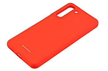 Etui Mercury Goospery Silicone do Samsung Galaxy S21 FE czerwony
