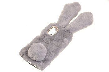 Etui z futerkiem króliczek do Samsung Galaxy A32 5G szary