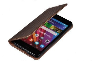 ETUI SMART W2 do HUAWEI Y6II Compact Y5II brązowy