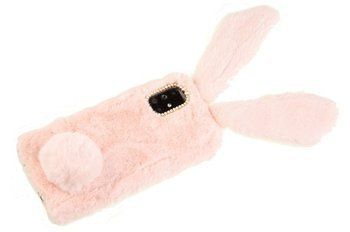 Etui z futerkiem króliczek do Samsung Galaxy A51 różowy