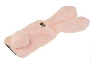 Etui z futerkiem króliczek do Apple iPhone 6 / 6s różowy