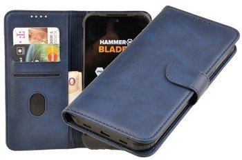 Etui portfel zamykane z klapką do Hammer Blade 3 granatowy