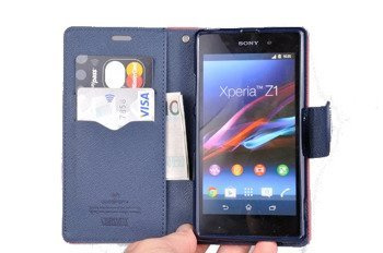 Etui portfel Fancy Case do Sony Xperia Z1 L39h miętowy (zielony)