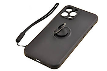 Etui Pastel Ring do Apple iPhone 12 Pro Max czarny