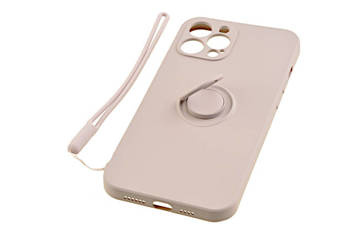 Etui Pastel Ring do Apple iPhone 12 Pro Max szary