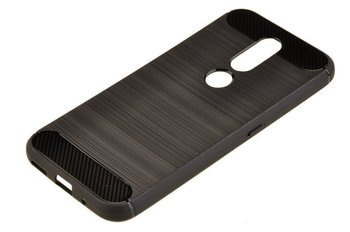 Wytrzymałe etui Back Case Carbon do Nokia 6.1 , 6 2018 czarny