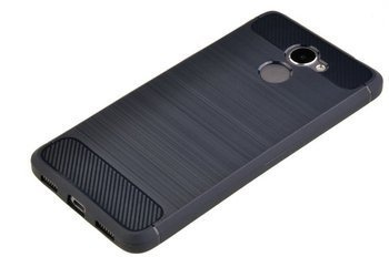 Wytrzymałe etui Back Case Carbon do Huawei Y7 2017 / Prime granatowy