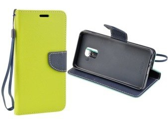 Etui portfel Fancy Case do SAMSUNG GALAXY A8+ / A8 Plus limonka