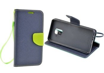 Etui portfel Fancy Case do SAMSUNG GALAXY A8+ / A8 Plus niebieski