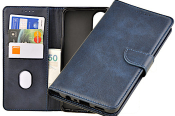 Etui portfel Wallet do Oppo A78 4G granatowy