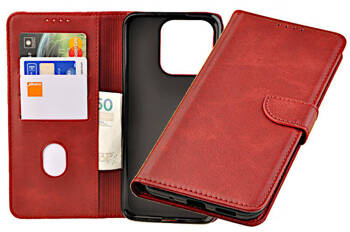 Etui portfel Wallet do Xiaomi Redmi 12 czerwony