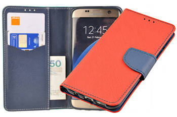 Etui Portfel Fancy Case do Samsung Galaxy S7 Edge niebieski