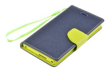 Etui portfel Fancy Case do SONY XPERIA M2 niebieski