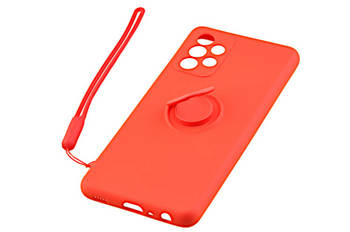 Etui Pastel Ring do Samsung Galaxy A52 4G / A52 5G / A52s czerwony