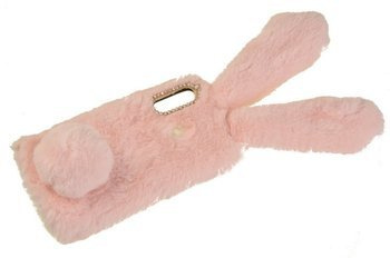 Etui z futerkiem króliczek do do Huawei P40 Lite E różowy