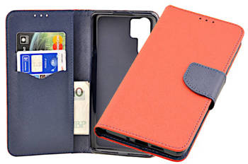 Etui portfel Fancy Case do Huawei P30 Pro czerwony