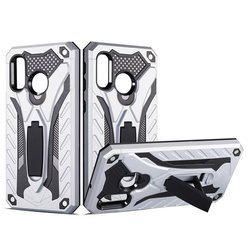 Pancerne etui Phantom TPU +PC do HUAWEI Y6 2019 / HONOR 8A srebrny