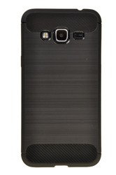 Wytrzymałe etui Back Case Carbon do Samsung Galaxy J3 2016 czarny