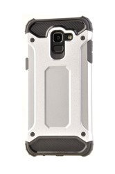 Pancerne etui Armor TPU +PC do SAMSUNG GALAXY J6 2018 J600 srebrny