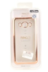 Etui Mercury Goospery Ring 2 do SAMSUNG GALAXY J5 2016 przezroczysto-różowo-złoty