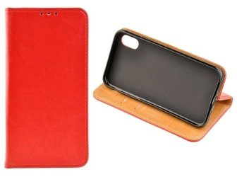 Skórzane etui Book Cover do APPLE iPhone X / XS czerwony