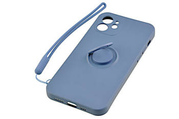 Etui Pastel Ring do Apple iPhone 12 granatowy