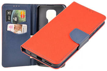Etui portfel Fancy Case do Motorola Moto G9 Play / E7 Plus czerwony