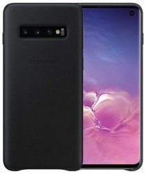 Skórzane Etui Leather Cover do SAMSUNG GALAXY S10 G973 czarny