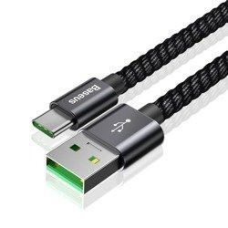 Baseus kabel USB Type-C Huawei Super Charge 40W 5A QC 3.0 1m czarny