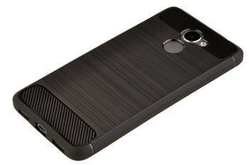 Wytrzymałe etui Back Case Carbon do Huawei Y7 2017 / Prime czarny