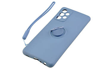 Etui Pastel Ring do Samsung Galaxy A72 / A72 5G granatowy