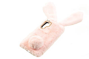 Etui z futerkiem króliczek do Samsung Galaxy M23 5G różowy