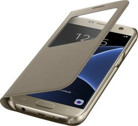 ORYGINALNE ETUI S View Cover do SAMSUNG GALAXY S7 G930 złoty