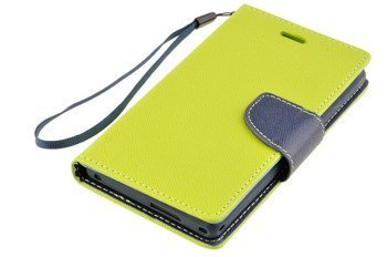 Etui portfel Fancy Case do SONY XPERIA M2 limonka