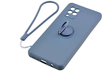 Etui Pastel Ring do Samsung Galaxy A42 5G granatowy