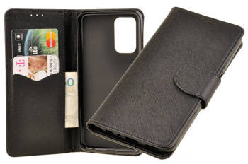 Etui portfel Fancy Case do Oppo A54 5G / A74 5G / A93 5G czarny