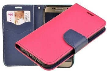 Etui portfel Fancy do Samsung Galaxy S7 różowy