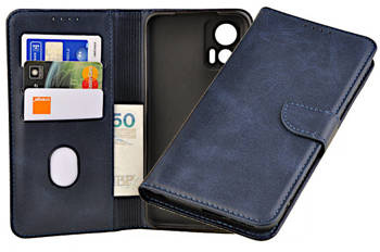 Etui portfel Wallet do Motorola Edge 30 Neo 5G granatowy