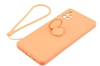 Etui Pastel Ring do Samsung Galaxy A51 pomarańczowy