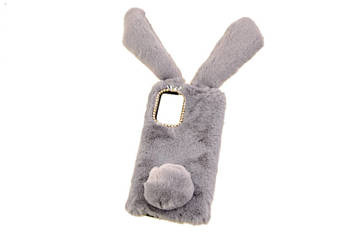 Etui z futerkiem króliczek do Samsung Galaxy A33 5G szary