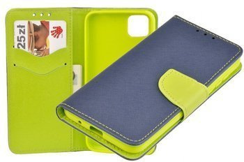 Etui portfel Fancy Case do Huawei Y5p niebieski