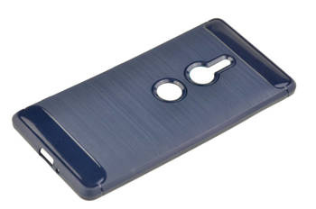 Etui elastyczne Carbon do Sony Xperia XZ2 granatowy