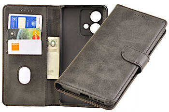 Etui portfel Wallet do Motorola Moto Edge 40 Neo czarny