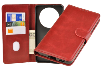 Etui portfel Wallet do Oppo Reno 12F czerwony