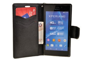 Etui portfel Fancy Case do SONY XPERIA M2 czarny