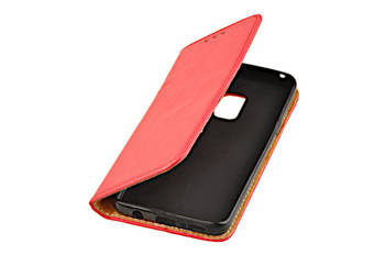 Skórzane etui Book Cover do SAMSUNG GALAXY S9 czerwony