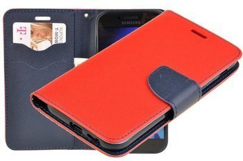Etui portfel Fancy Case do Samsung Galaxy A5 2017 czerwony